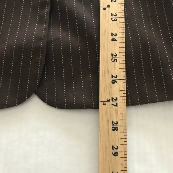 Norton McNaughton Stretch Brown Striped Three Buttons Blazer Jacket - Picture 16 of 16